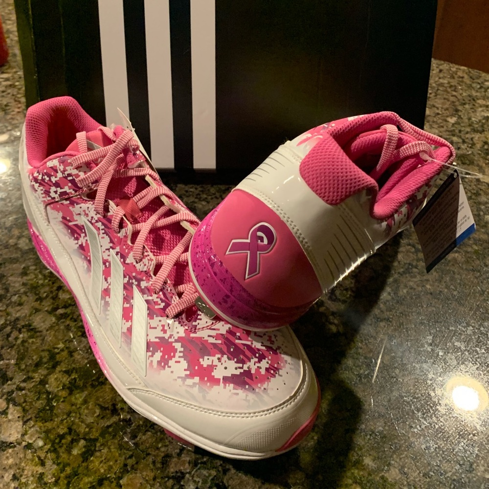 Breast Cancer Adidas PowerAlley Cleats